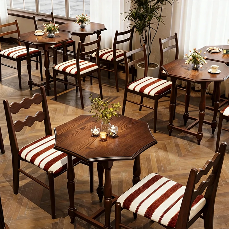 Hexagonal Wooden Tables